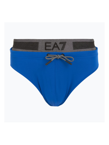 Мъжки бански EA7 Emporio Armani Logo Tape Swim Brief тюркоазено море