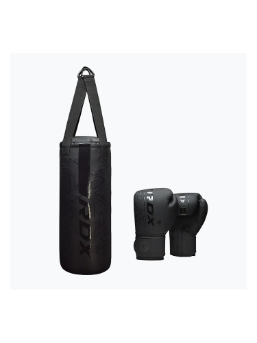 Боксов чувал RDX F6 Junior Punch Bag + боксови ръкавици matte black