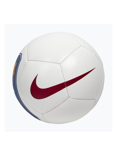 Топка за мини футбол Nike Skills FC Barcelona white/cardinal red size 1