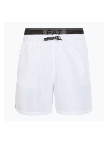 Мъжки EA7 Emporio Armani Logo Tape Boxer Swim Shorts white