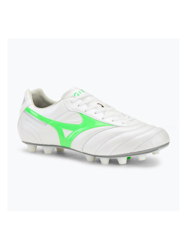 Мъжки футболни обувки Mizuno Morelia II Elite Md white/neon green/galaxy silver