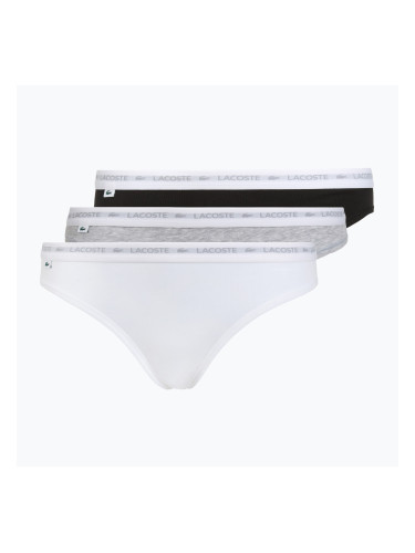 Дамски бикини Lacoste 8F1338 3 pairs black/white/silver chine