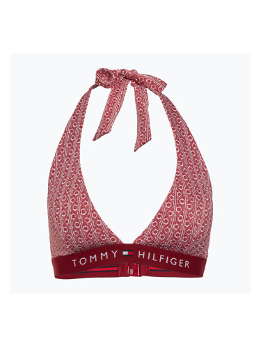 Горнище на бански костюм Tommy Hilfiger Halter Rp Print floral stripe regatta red