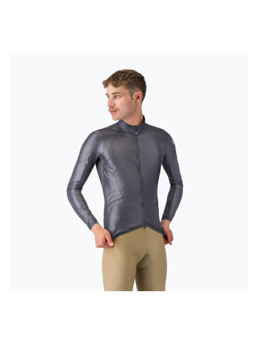 Мъжко яке за колоездене Castelli Aria Shell 2 silver gray/dark gray
