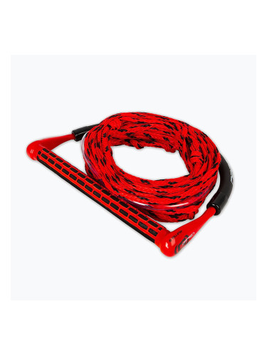 Въже за теглене O'Brien 4-Section Poly-E Wakeboard Rope and Handle Combo red