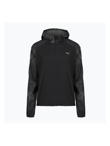Дамско яке за бягане PUMA Run AOP Favorite Woven black/grey