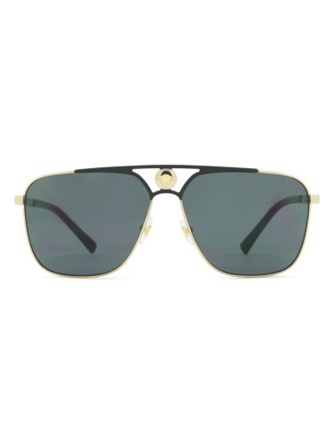 Versace 0VE 2238 143687 61 - правоъгълна слънчеви очила, мъжки, златни