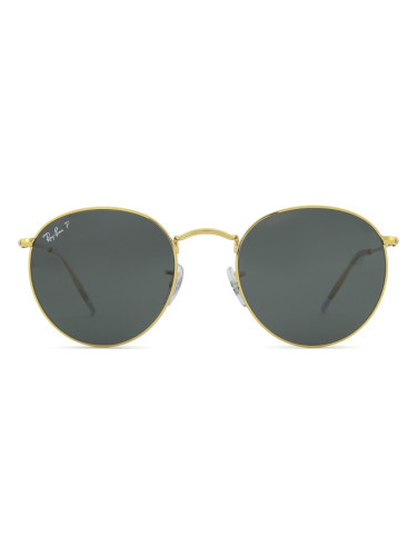 Ray-Ban Round Metal RB3447 919648 - кръгла слънчеви очила, unisex, златни, поляризирани