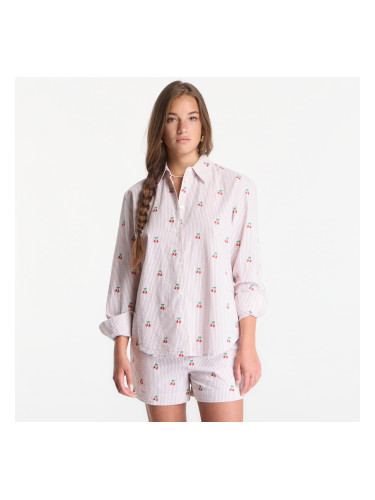Риза MC2 Saint Barth Meredith Shirt Seersucker Stripes V Cherry S