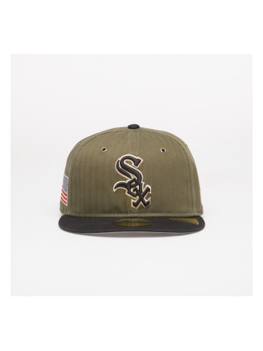 Шапка New Era 59FIFTY MLB American Herringbone Chicago White Sox Official Team Color 7