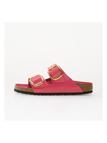 Birkenstock Arizona Big Buckle Natural Leather Patent Women High-Shine Fuchsia Tulip 36