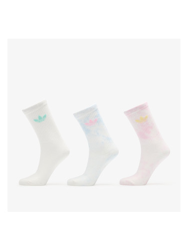 adidas Tie Dye Crew Socks 3-Pack Off White/ Wonder Beige/ Dark Brown S