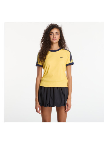 Тениска adidas Heather 3-Stripes Cali T-Shirt Warm Vanilla/ Bold Gold/ Night Indigo XL