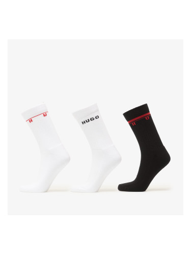 Hugo Boss 3 Pack Quarter Socks Rib Spaced Multicolor 39-42