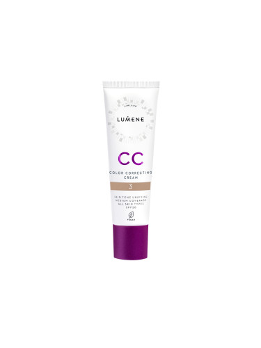 LUMENE Vegan CC Cream Foundation 7-in-1 SPF20 Оцветен крем  30ml