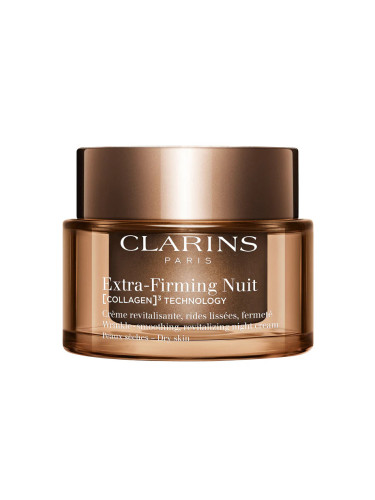 Clarins Extra Firming Night Cream Dry Skin Нощен крем против бръчки за суха кожа