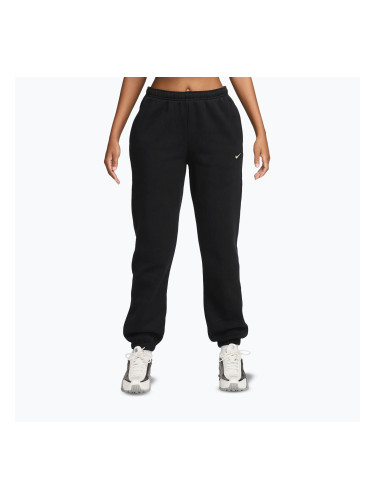 Дамски панталони Nike Studio Fleece total black/sail