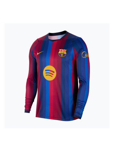 Мъжка футболна фланелка с дълъг ръкав Nike FC Barcelona Dri-Fit Stadium Home LS deep garnet/blue void/mineral yellow