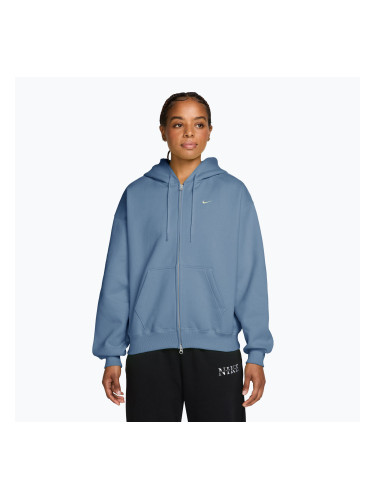 Дамски суитшърт Nike Studio Fleece Medium Weight Oversized Full Zip work blue/sail