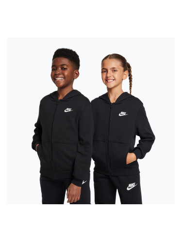 Детски суитшърт Nike Club Fleece black/white