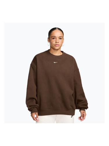 Дамски суитшърт Nike Studio Fleece Medium Weight cacao wow/sail