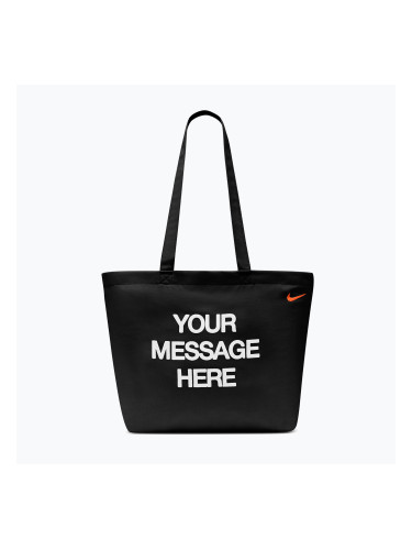 Чанта Nike Heritage "Your Message Here" Tote 22 l black/white/safety orange
