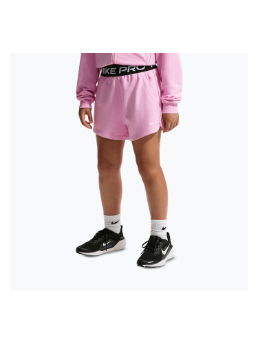 Детски къси панталони/шорти Nike Pro Fleece pink rise/pink rise/black/white