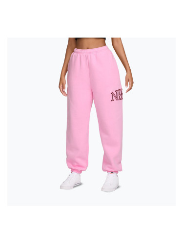 Дамски панталони Nike Studio Fleece pink rise/pink smoke