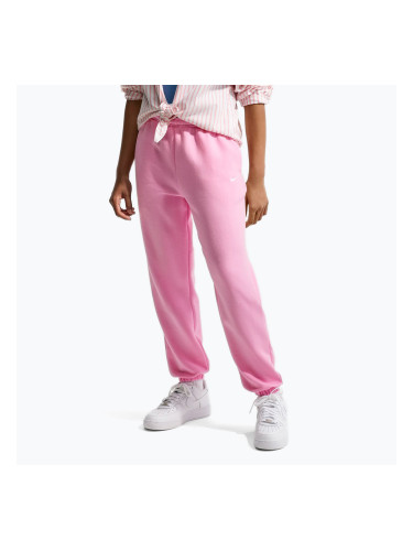 Детски панталони Nike Sportswear Studio Fleece pink rise/white
