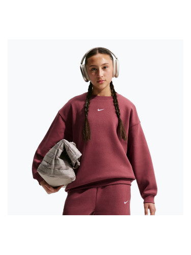Детски суитшърт Nike Sportswear Studio pink smoke/white