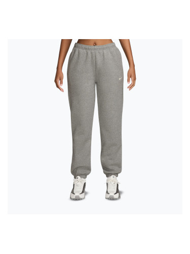 Дамски панталони Nike Studio Fleece dark grey heather/sail