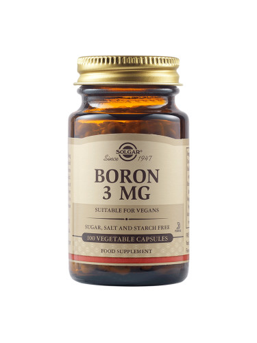 SOLGAR - Boron 3 mg - 100 веган капсули