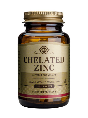 SOLGAR - Chelated Zinc 22 mg - 100 таблетки
