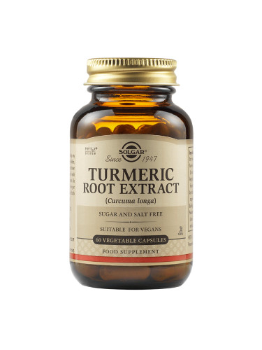 SOLGAR - Turmeric Root Extract - 60 веган капсули
