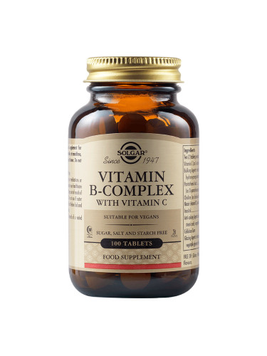 SOLGAR - Vitamin B-Complex with Vitamin C - 100 таблетки