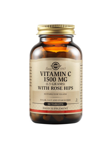 SOLGAR - Vitamin C with Rose Hips 1500 mg - 90 таблетки