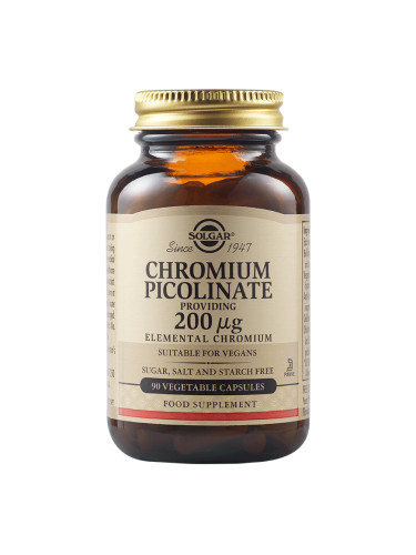 SOLGAR - Chromium Picolinate 200 mcg - 90 веган капсули