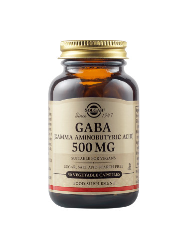 SOLGAR - GABA 500 mg - 50 веган капсули