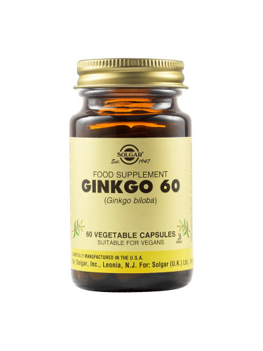 SOLGAR - Ginkgo 60 - 60 веган капсули