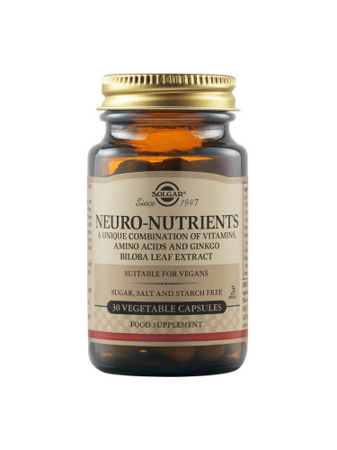 SOLGAR - Neuro-Nutrients - 30 веган капсули