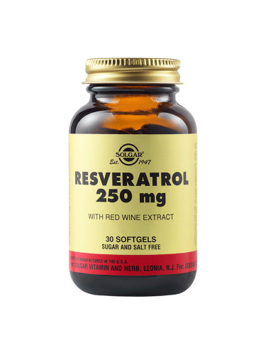 SOLGAR - Resveratrol 250 mg - 30 меки капсули