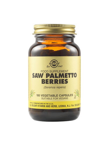 SOLGAR - Saw Palmetto Berries - 100 веган капсули