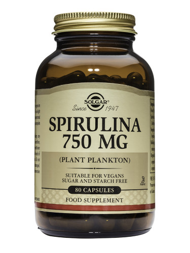 SOLGAR - Spirulina 750 mg - 80 капсули