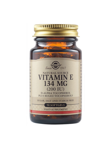 SOLGAR - Vitamin Е 200 IU - 50 меки капсули