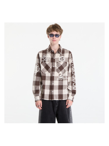 Риза Billionaire Boys Club Icecream Multi Logo Check Ls Shirt Brown L