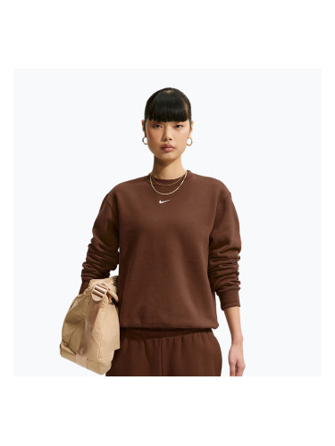 Дамски суитшърт Nike Studio Fleece cacao wow/sail