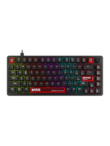  Механична клавиатура Marvo - Arma 98 KG936, TNT Peach Linear, 75%, RGB, черна