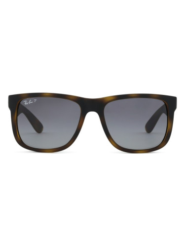 Ray-Ban Justin RB4165 865/8S 55 - квадратна слънчеви очила, unisex, кафяви, поляризирани