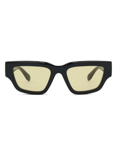 Meller Kiya Black Yellow - правоъгълна слънчеви очила, unisex, черни