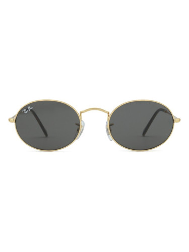 Ray-Ban Oval RB3547N 001/B1 51 - кръгла слънчеви очила, unisex, златни